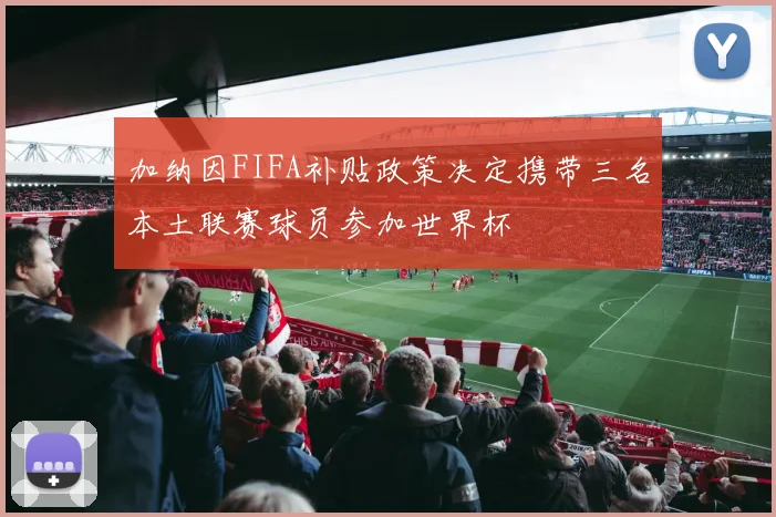 加纳因FIFA补贴政策决定携带三名本土联赛球员参加世界杯